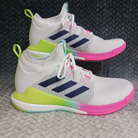 adidas Shoes - Adidas Crazyflight Mid White Purple Pink Women's Volleyball Shoes Size 10.5